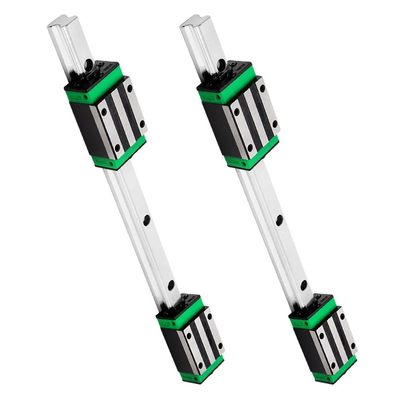 iMetrx HGR20 Linear Guide Rail Kit - 2 Pcs 400mm Rails + 4 Pcs HGH20CA Bearing Blocks High Precision, Anti-Rust for 3D Printers, CNC Routers, Lathes & DIY Automated Machines - Image 1